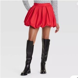 a new day Bright Red Women's bubble skirt